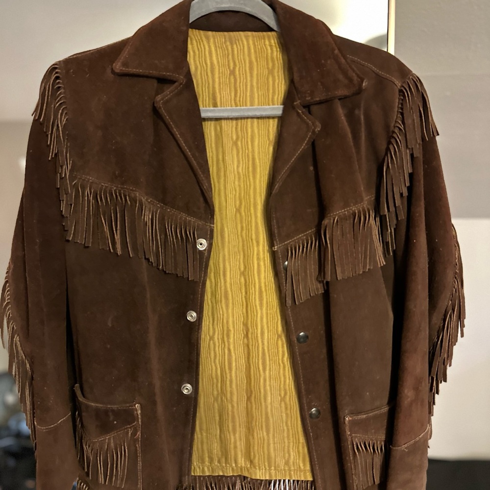 Jo-o-Kay Vintage Brown Fringe Suede Jacket